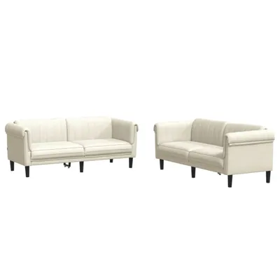 Produktbild von 2-tlg. Sofagarnitur Creme Samt