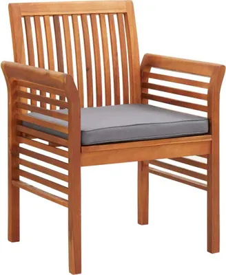 Image de vidaXL Chaises de jardin avec coussin 2 pcs. Acacia massif