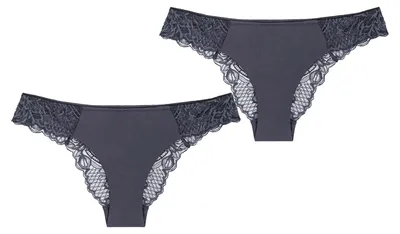 Produktbild von Triumph Damen Brasilslip 2-Pack Wild Peony Florale Brazilian - PEBBLE GREY - Größe 42