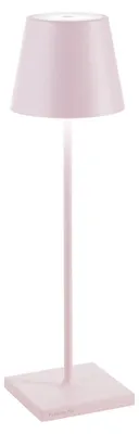 Immagine prodotto di Zafferano Lampada a led da tavolo Poldina Pro Rosa ricaricabile e dimmerabile con batteria fino a 12 ore. Da uso esterno IP65