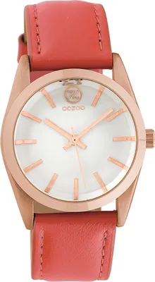 Produktbild von Oozoo Damen Armbanduhr rot Analog Timepieces Lederarmband D2UOC10190