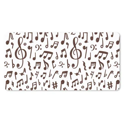 Produktbild von MuchoWow® Schreibtischunterlage Musiknoten - Muster - Musik 80x40 cm - XXL Mauspad - Gaming Mauspad