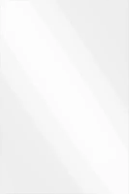 A plain white background with diagonal light gray stripes, suggesting a reflective surface or a subtle pattern.