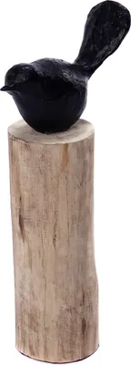 Obrázok produktu pre SKULPTR "BIRDY II" | 27cm, mangové drevo | figúrka vtáka kmeň stromu