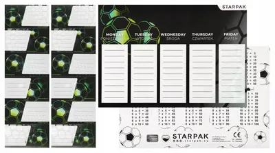 Immagine prodotto di Piano didattico con adesivi per quaderno Football Starpak 553579