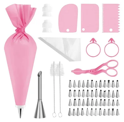 Immagine prodotto di Set di sac à poche con 80 pezzi, accessori per la decorazione di torte, adatti sia a principianti che a professionisti