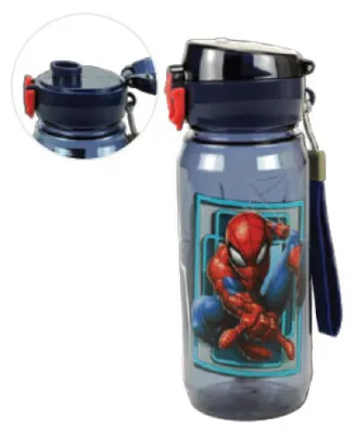 Image de Bouteille en plastique Spiderman avec crochet, 600 ml