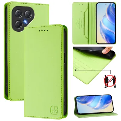 Produktbild von Lederhülle für Tecno Pova 7 Neo Hülle Flip Brieftasche Kartenfächern Ständer Schutzhülle Grün