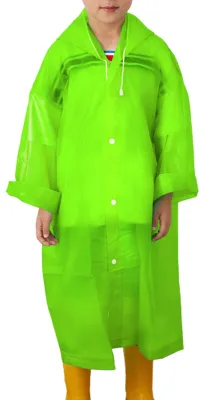 Produktbild von Kinder-Regenmantel für Outdoor-Aktivitäten, wasserabweisend, mattiert, mit Kordelzug, Regencape für Camping