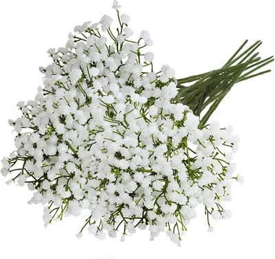 Imagen del producto de Gypsofila artificial blanca, 10 unidades, para ramos de novia