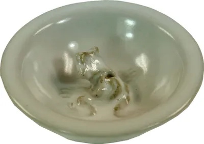 Produktbild von Keramik Räucherstäbchen Schale, Farbe: Weiß, 3*7,5*7,5 cm