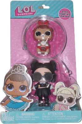 Produktbild von New LOL Suprise Puppen Little Sister Sonnenbrillen mit Haustier Katze 2er Set