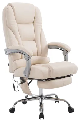 Produktbild von CLP Bürostuhl Pacific mit Massagefunktion V2 Kunstleder höhenverstellbar und drehbar creme