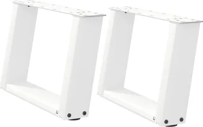 Obrázek produktu pro vidaXL Nohy konferenčního stolku ve tvaru U 2 ks. Bílá 40x(30-31) cm Ocel