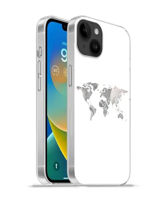 Produktbild von MuchoWow® Handyhülle Schutzhülle Hülle für Apple iPhone 14 Plus - Soft case Weltkarte - Muster - Schwarz Silikon Softcase Handy Hülle - Abbildung