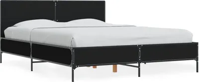 Obrázek produktu pro vidaXL Rám postele černý 120x200 cm materiál na bázi dřeva a kovu