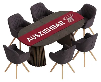 Produktbild von Esszimmer-Set Essgruppe Matera grau & Tisch Barletta