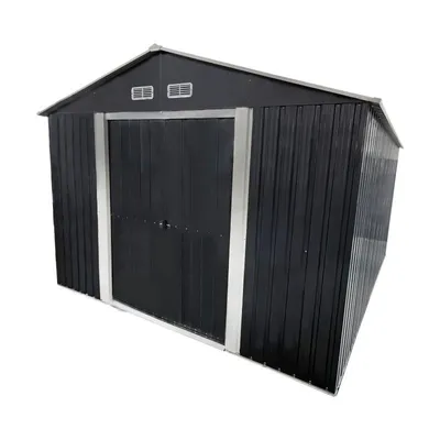 Produktbild von 4iQ Stabiler Stahl Geräteschuppen 303x300x215 cm – 9 m² Blechschuppen