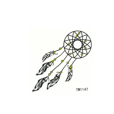 Produktbild von Temporäres Tattoo Traumfänger Klebetattoo Körperkunst dream catcher