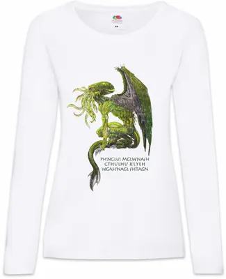 Produktbild von Urban Backwoods Cthulhu X, Damen Langarmshirt, Farbe: Weiß, Größe: M