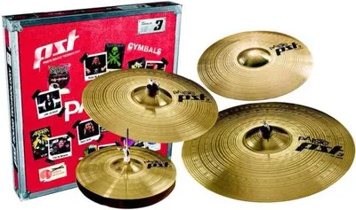 Immagine prodotto di Paiste PST3 set di piatti 14-16-20 con 14Cr e bacchette