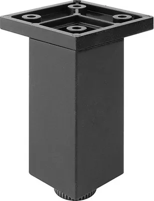 Produktbild von FP003 60 mm verstellbarer Möbelfuß, Mattschwarz