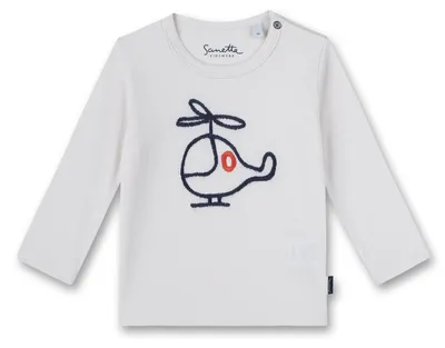Produktbild von Sanetta Kidswear Jungen-Langarmshirt Off-White 68