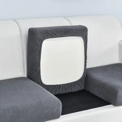 Produktbild von Sofakissenbezug – Elastischer Sitzkissenbezug – Elastischer Sofabezug aus rutschfestem Karostoff