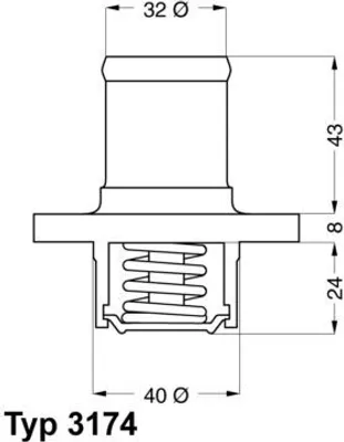 Produktbild von WAHLER Thermostat Kühlmittel 89°C für RENAULT TWINGO I (C06) KANGOO (KC0/1) KANGOO Express (FC0/1) CLIO I (B/C57, 5/357) TWINGO I Kasten (S06)