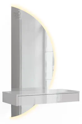 Produktbild von Schminktisch Vicco Sherry Weiß Hochglanz 81.4 cm mit LED-Spiegel, Model 61307