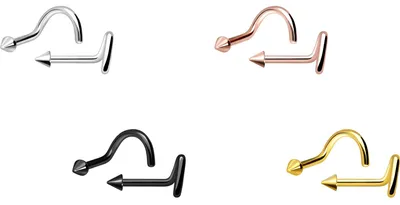 Produktbild von Nasenpiercing, Nasenstecker Chirurgenstahl Nasenstecker Spirale SPITZE