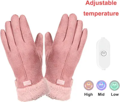 Produktbild von Winter Elektrisch Beheizte Handschuhe USB Beheizte Ergonomische Weiche Damen Wärmende Handschuhe Thermostat