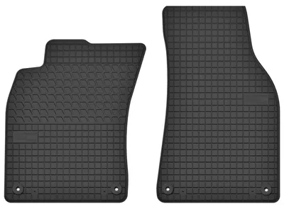 Produktbild von Gummi-Fußmatten vorne für Audi A6 C6 Facelift 2006-2011 (Limousine/Kombi/Van) – 2-tlg, Schwarz, passgenau – Wielganizator SolidTread