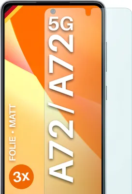 Produktbild von moex® 3x Schutzfolie kompatibel mit Samsung Galaxy A72 / A72 5G - Displayschutzfolie Anti Reflex Folie, Matt
