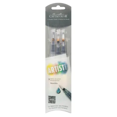 Immagine prodotto di Brevillier's CRETACOLOR Artist Studio Aqua2Go Pinsel-Set 3-teilig
