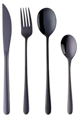 Immagine prodotto di Omgoods - Set di posate da campeggio, 4 pezzi, acciaio inossidabile