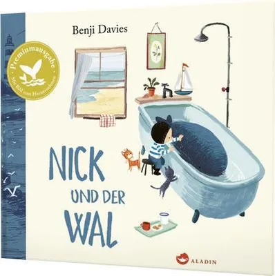 Immagine prodotto di Bilderbuch Nick und der Wal, Besondere Ausgabe, mit herausnehmbarer Zeichnung, für Kinder ab 4 Jahren