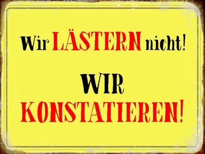 Produktbild von vianmo Holzschild 30x40 cm wir lästern nicht konstatieren