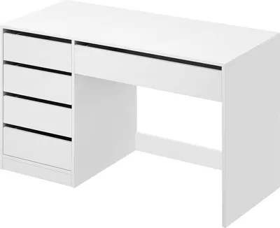 Produktbild von EUGAD Schminktisch, ohne Spiegel, Schreibtisch Computertisch mit Stauraum, weiß, 120x55 cm