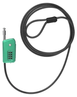 Immagine prodotto di Lucchetto per bicicletta, cavo da 1,80 metri, combinazione a 4 cifre, alta resistenza, protezione antirubamento, colore verde