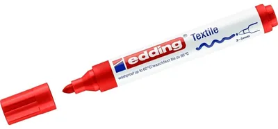 Produktbild von Edding 4500, Rot, Rundspitze, Rot, Weiß, 2 mm, 3 mm, Tinte auf Wasserbasis