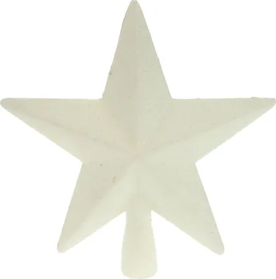 Produktbild von Weihnachtsbaumspitze Stern 19cm Weißglitter