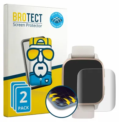 Produktbild von 2x BROTECT Fullscreen Schutzfolie für Garmin Venu Sq 2 Music Displayschutz Folie Fullcover Klar Transparent