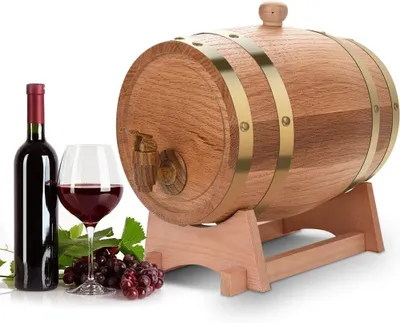 Produktbild von Eichenfass 5 Liter – Holzfass – Personalisierbares Design – Whiskyfass/Likörfass – Getränkespender – Handgefertigt – Nachhaltiges Eichenholz