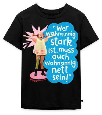 Produktbild von Spreadshirt Pippi Langstrumpf Mit Spruch Kinder Premium T-Shirt, 98/104 (2 Jahre), Schwarz