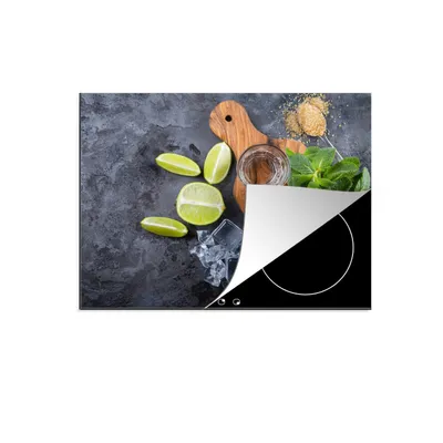 Produktbild von KitchenYeah© Herdabdeckplatte Induktionsschutz - Glas - Gewürz - Induktionsmatte , 59x51cm, Küche Deko, Glaskeramikkochfeld Herdabdeckung, Abdeckplatte fùr Kochfeld