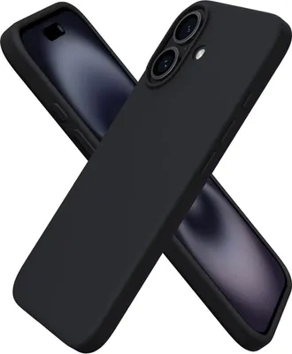 Obrázok produktu pre ORNARTO iPhone 16 Silikónové puzdro 6,1 palca - Ochranné puzdro odolné proti poškriabaniu a nárazom čierne
