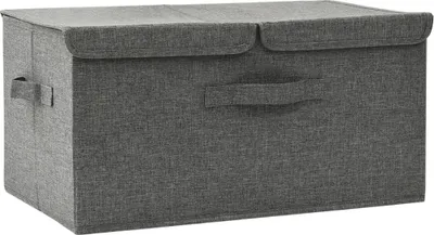 Produktbild von vidaXL Aufbewahrungsbox Stoff 50x30x25 cm Anthrazit