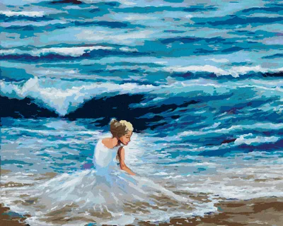 Produktbild von Zuty - Malen nach Zahlen - TÄNZERIN AM STRAND, 40x50 cm, mit Keilrahmen (bereits gespannt)