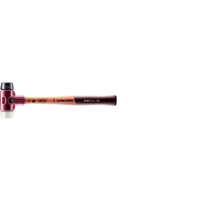 Produktbild von Halder Schonhammer Durchmesser 30mm 335g Simplex mit Schlageinsatz Super-Kunststoff weiß - 3027030